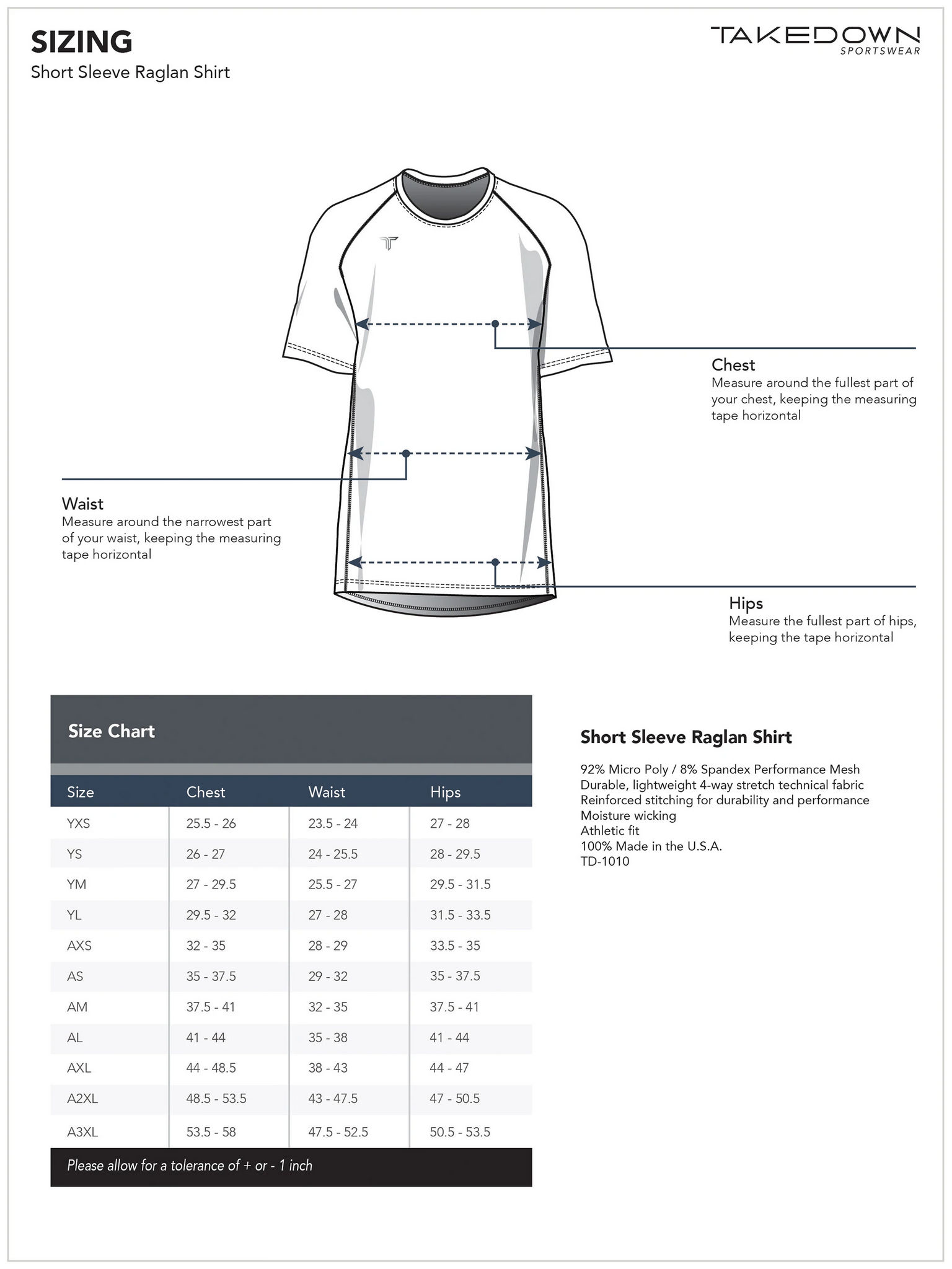 TD-RGL-002 360° Custom Raglan T-Shirt – Takedown Sportswear