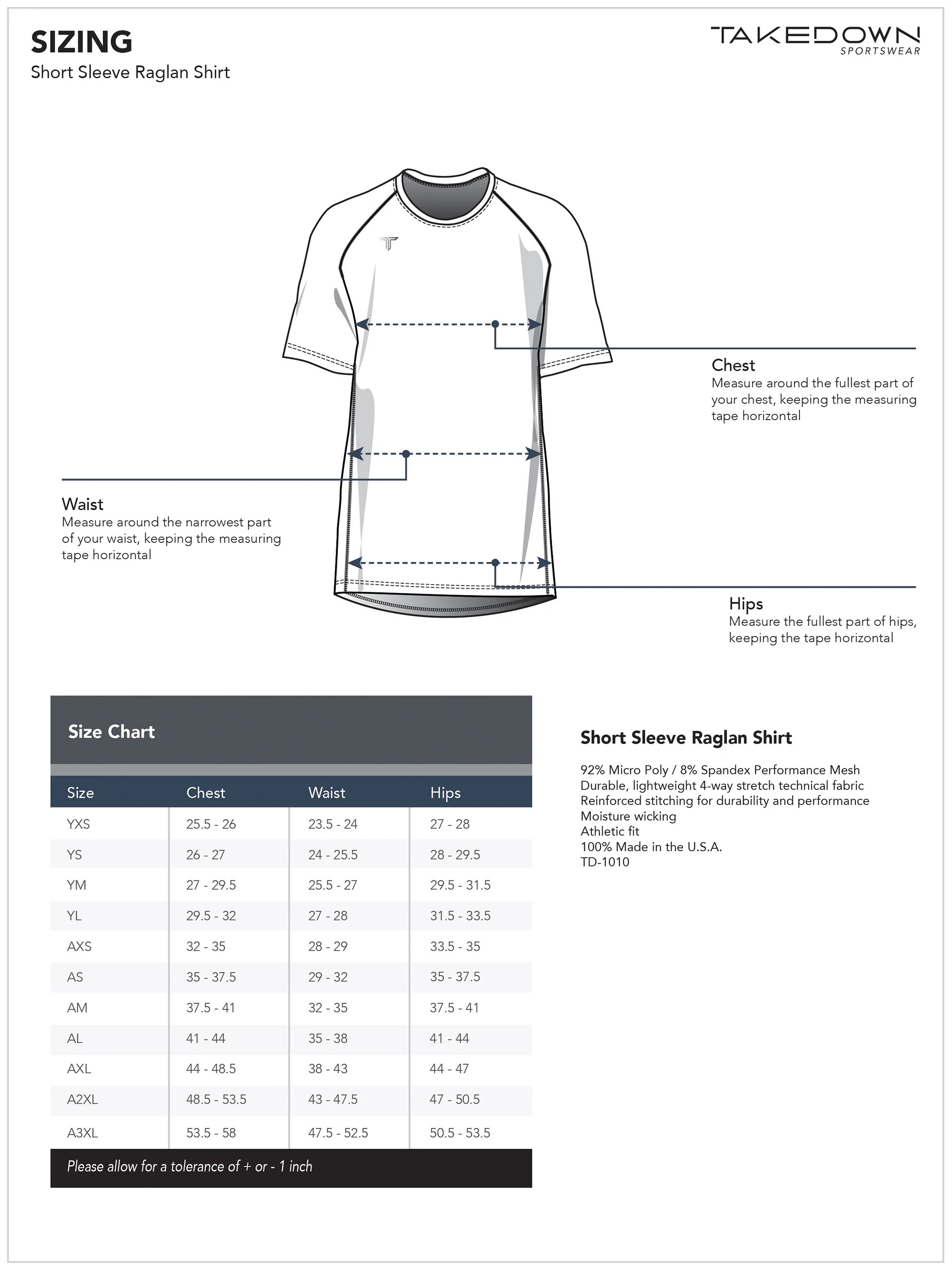 TD-RGL-006 360° Custom Raglan T-Shirt – Takedown Sportswear