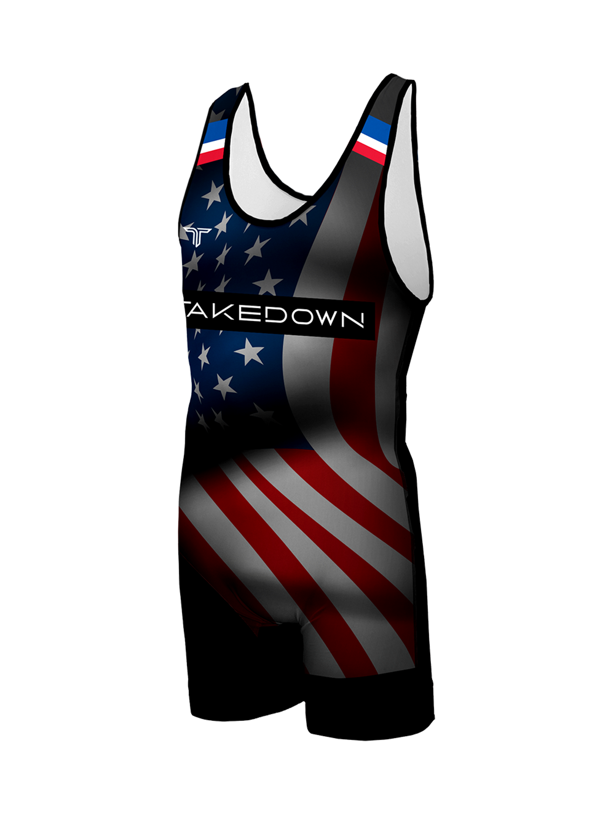 USA Flag Wrestling Singlet Takedown Sportswear
