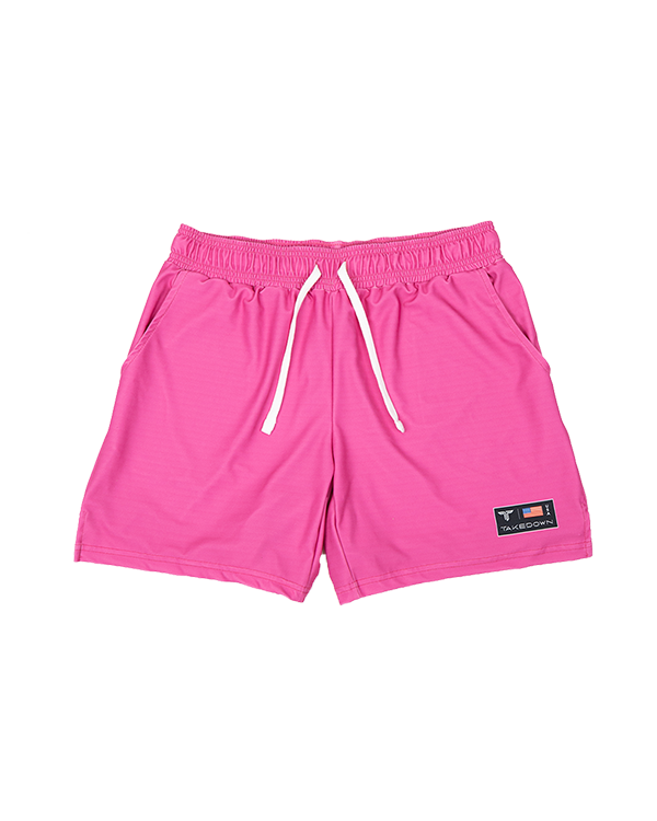 Pop Pink Core Gym Shorts 5 7 Inseam Takedown Sportswear