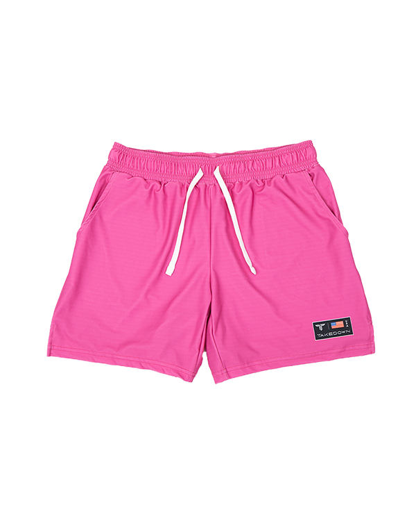 Pop Pink Core Gym Shorts (5&7 Inseam) – Takedown Sportswear