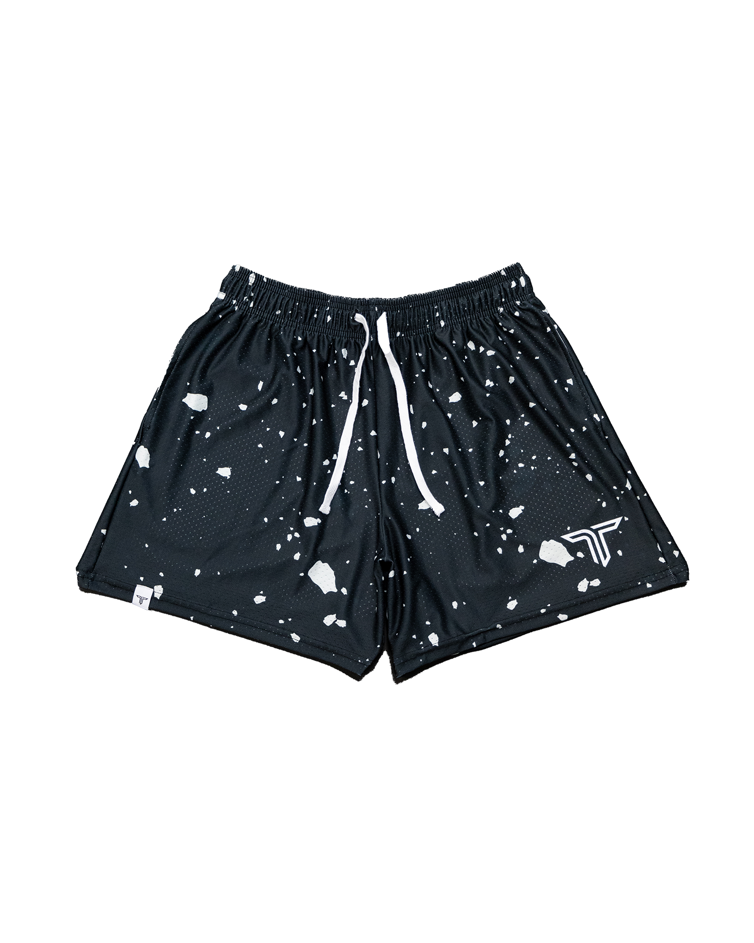 Black Speckle Mesh Rec Shorts