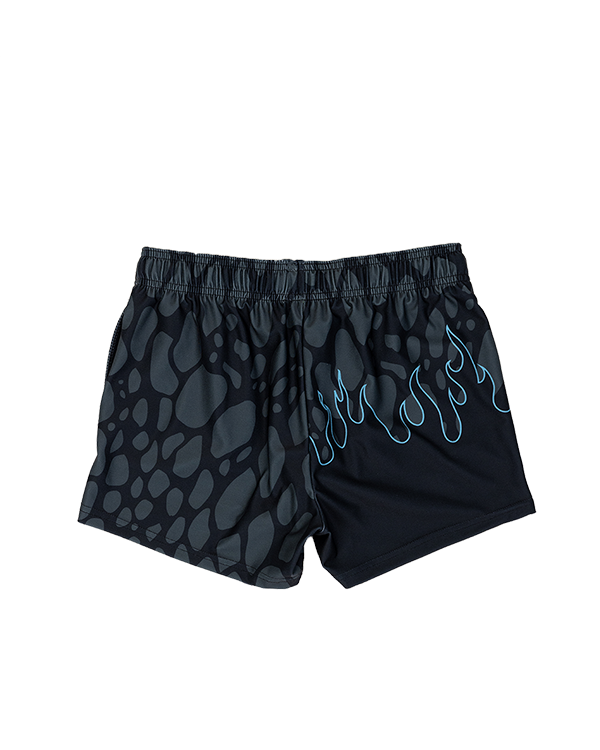 Black Wildfire Women's Gym Shorts (3" Inseam)