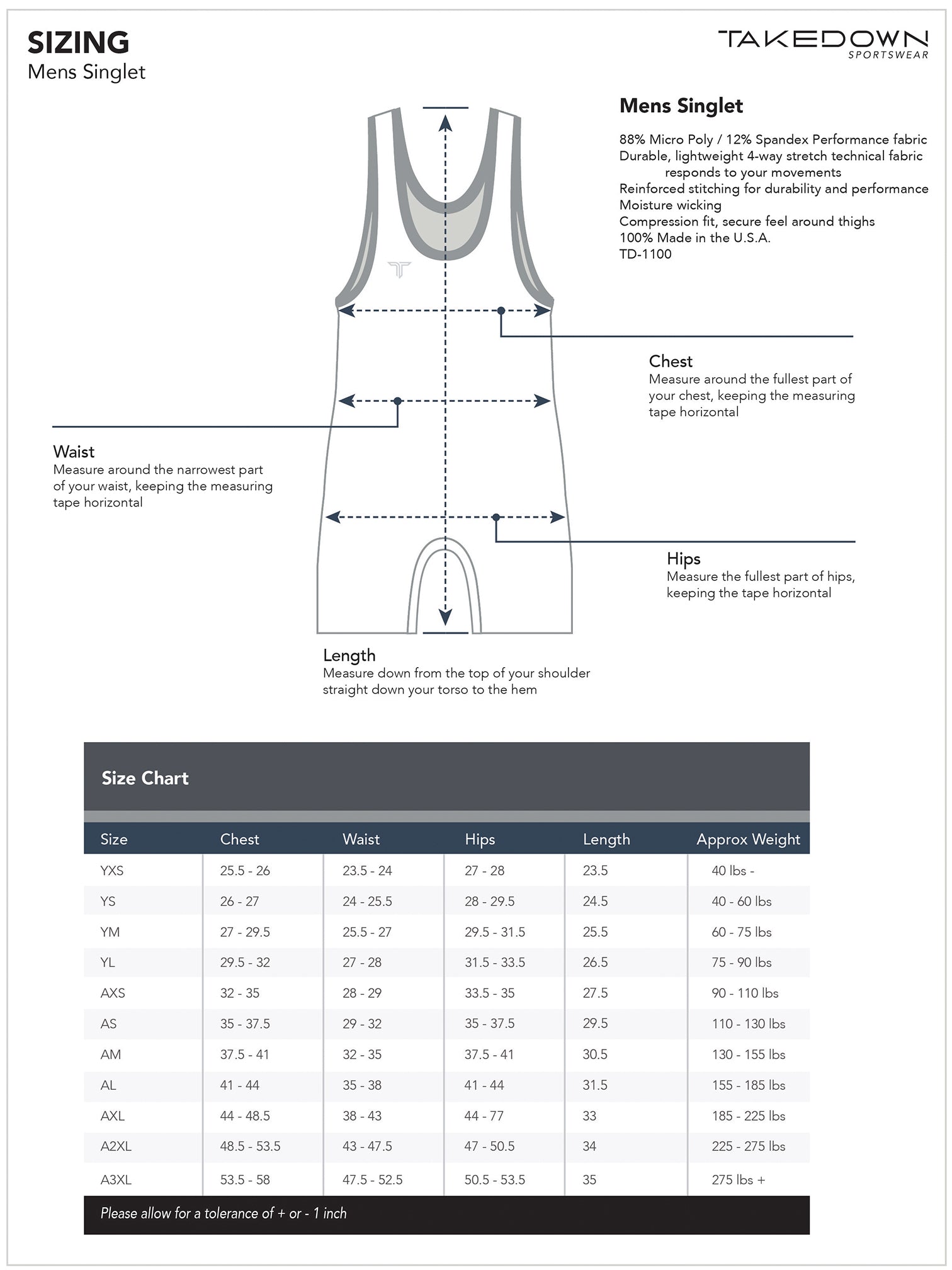TD-SINGLET-007 360° Custom Singlet