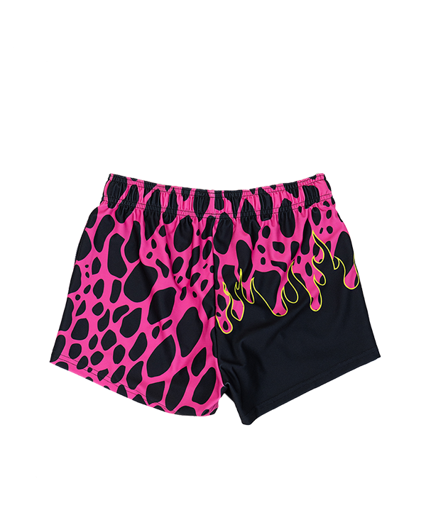Hot Pink Wildfire Women's Gym Shorts (3