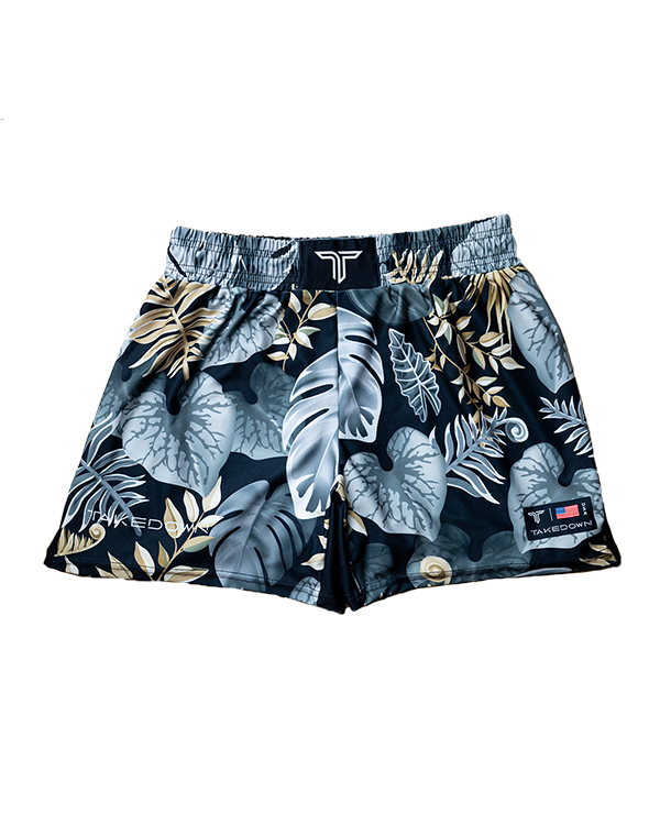 Grey Hawaiian Fight Shorts (5